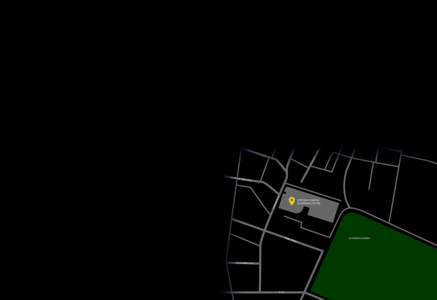 Ariel map view of Stephens Green Dyson demo store